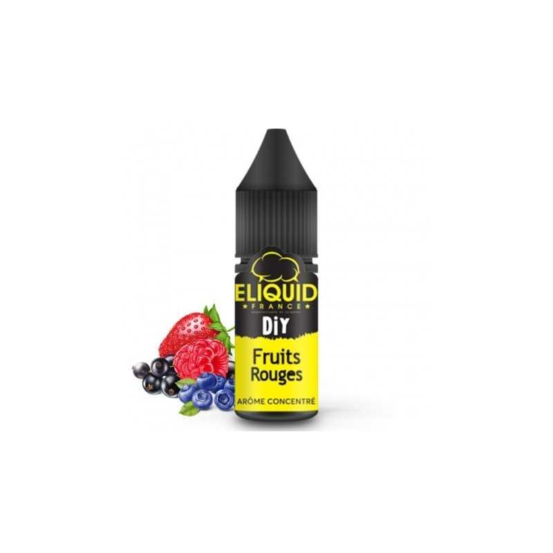 FLACON D'ARÔME FRUITS ROUGES 10ML-ELIQUID FRANCE avec ses fruits