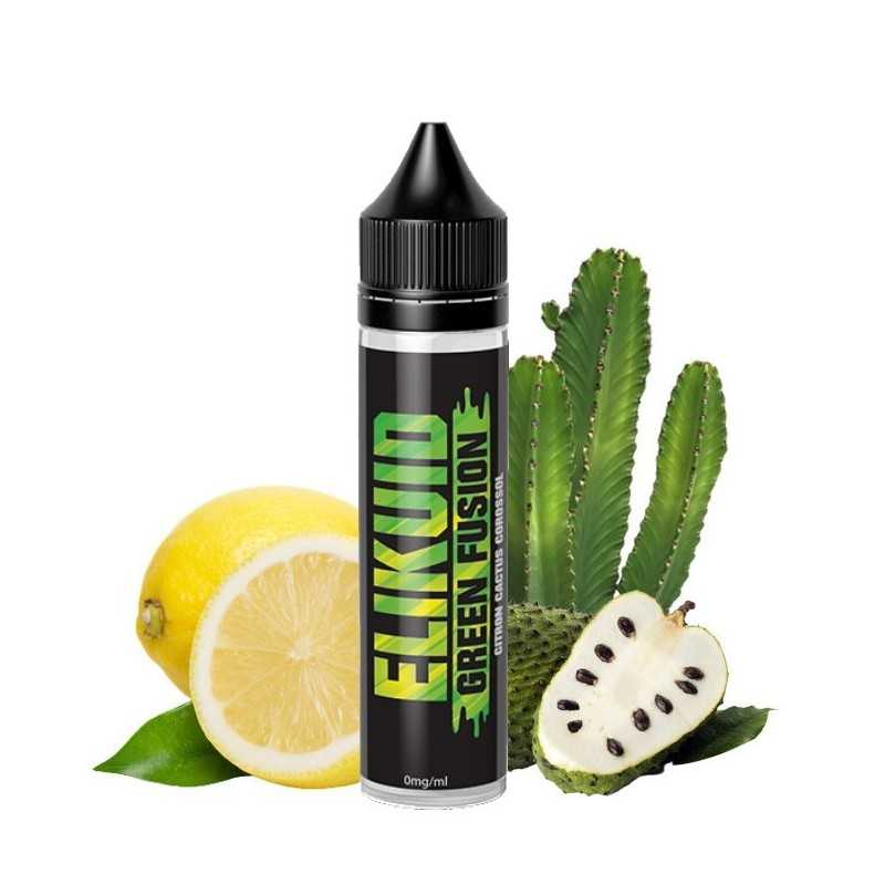 E-LIQUIDE GREEN FUSION 50ML ET SES FRUITS CITRON CACTUS ET COROSSOL