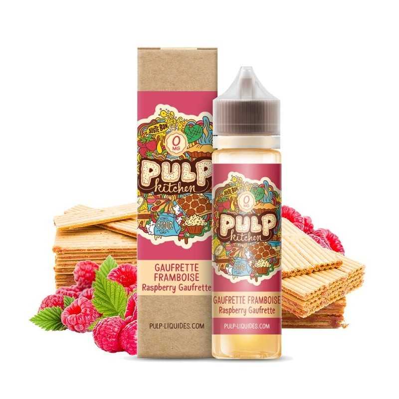 GAUFRETTE FRAMBOISE 50 ML - PULP KITCHEN avec ses gaufrettes à la framboise