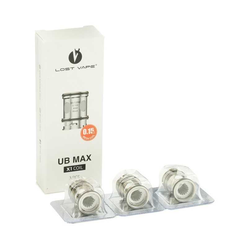 RÉSISTANCES UB MAX - LOST VAPE - X1 0.15 ohm 80W à 120W