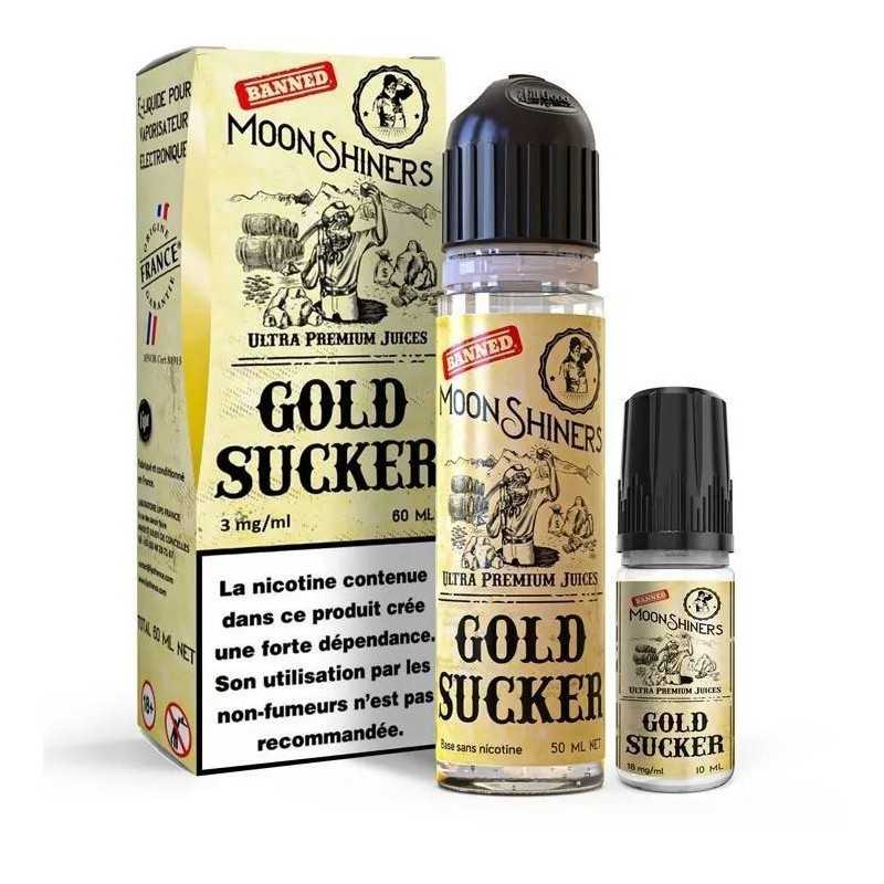 E LIQUIDE GOLD SUCKER - MOONSHINER - LIPS - 60ML - Pack 3mg avec 1 booster