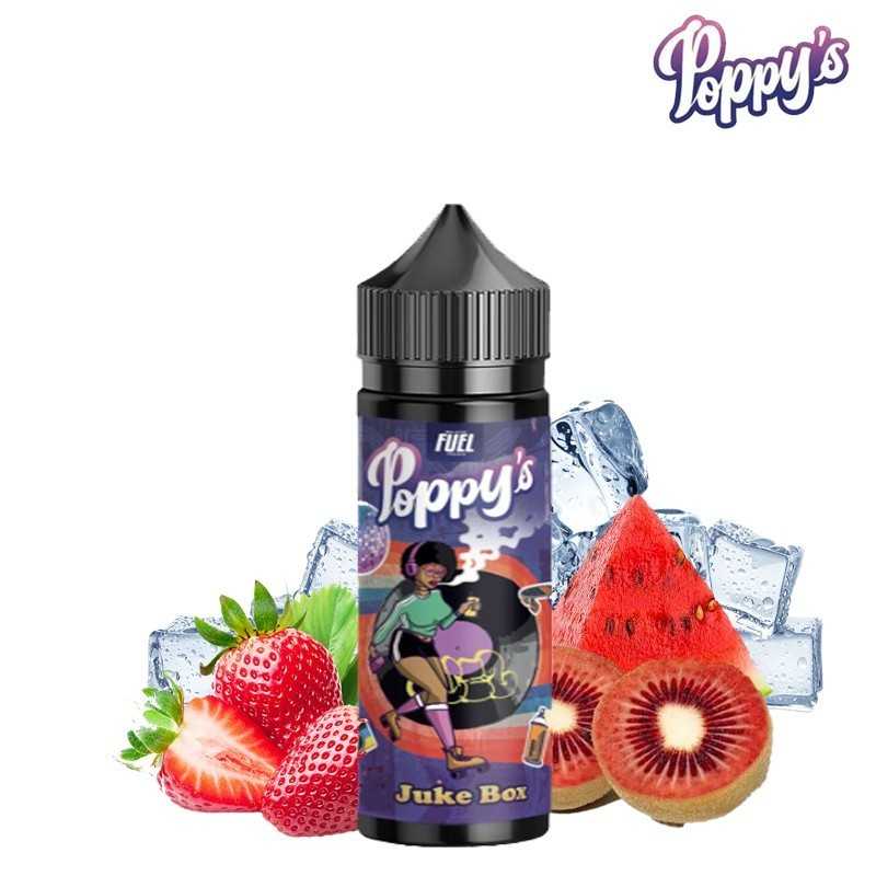 e liquide juke box poppy's avec ses fruits et sa fraîcheur