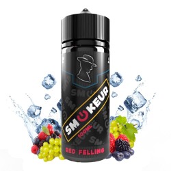 Flacon e-liquide 100 ml Red feeling smokeur avec son raisin blanc, ses fruits rouges et ses glaçons bien frais.