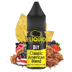 Flacon de concentré Classique american blend 10 ml pour préparation DIY à la marque e-liquid France. Avec des feuilles de tabac.