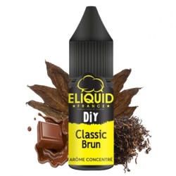 Concentré 10 ml classique brun eliquid france. Avec ses feuilles de tabac brun