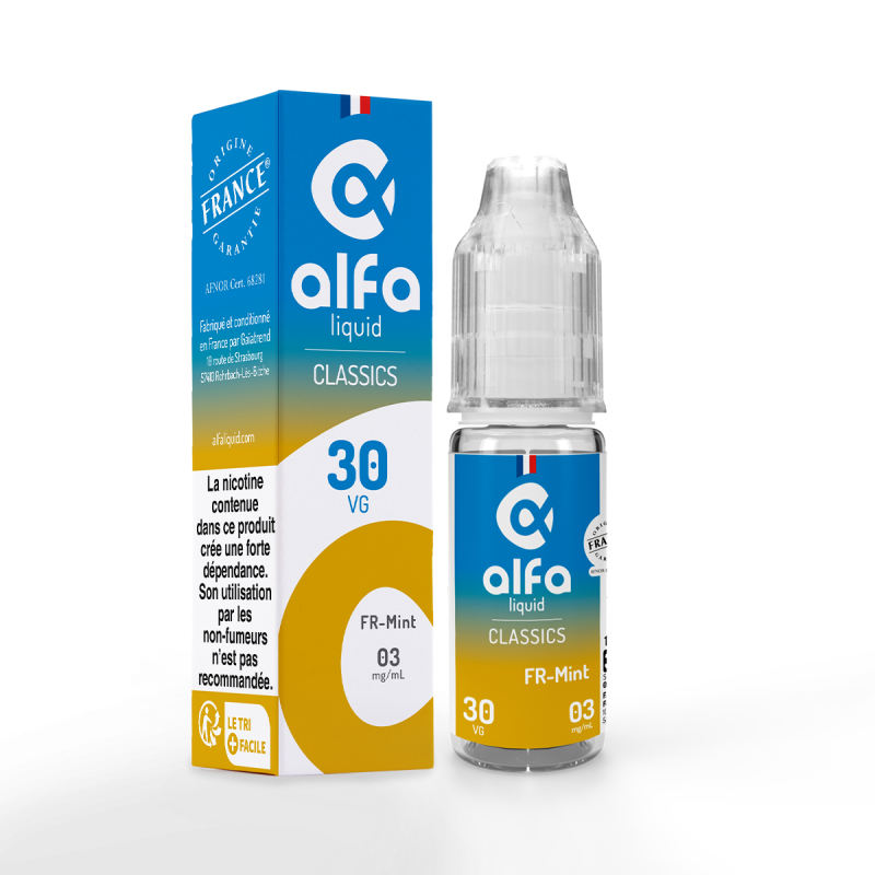 Flacon e-liquide FR-MINT - 10 ml - Alfaliquid
