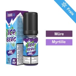 E-LIQUIDE ICEBERG MURE-MYRTILLE 10 ML- 10 mg SEL DE NICOTINE- O'JLAB
