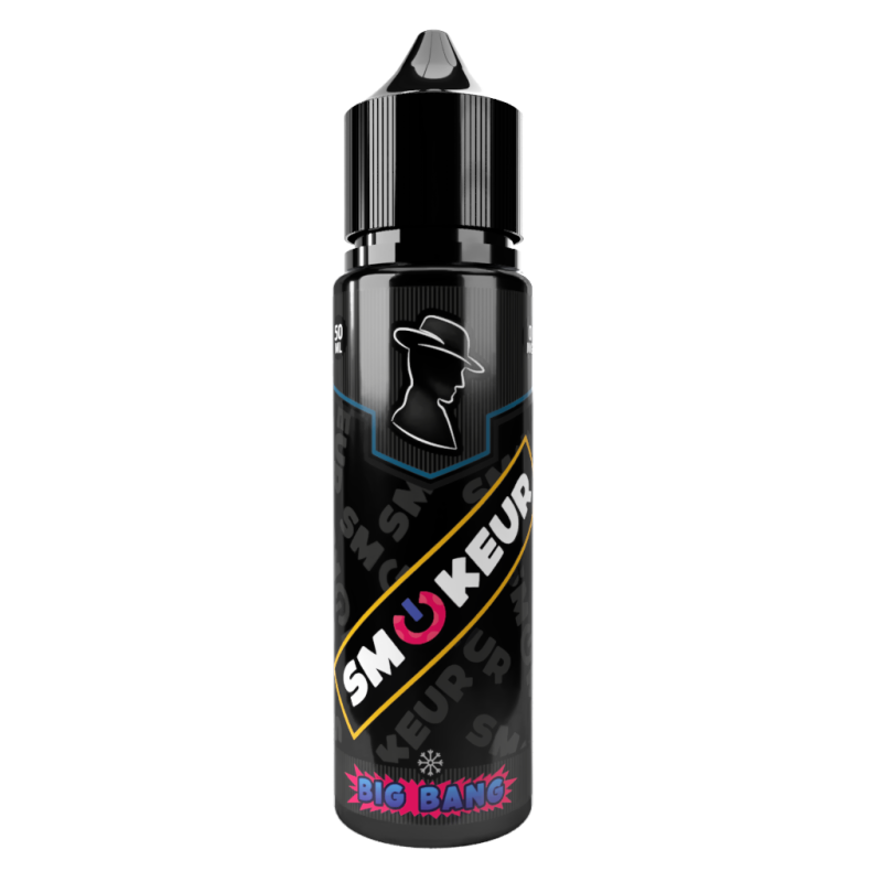 liquide pour cigarette électronique smokeur 50 ml, big bang, cassis, framboise, frais