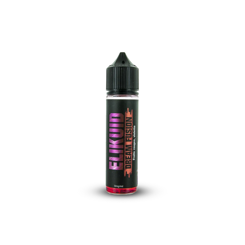 Flacon du e-liquide Dream Fusion 50ml Elikuid saveur fruits rouges et violette seul