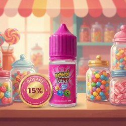 Arome 30ml Super Gibus gamme Kyandi Shop, dans une illustrastion artistique