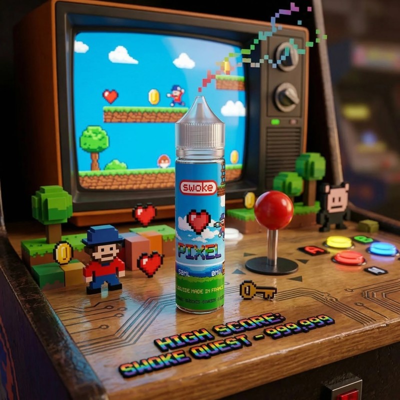 Pixel 50ml Swoke dans son décor rétro