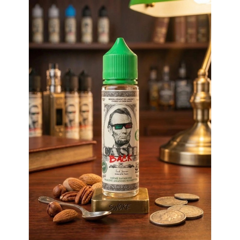 Cash Back 50ml Swoke, dans un décor illustré