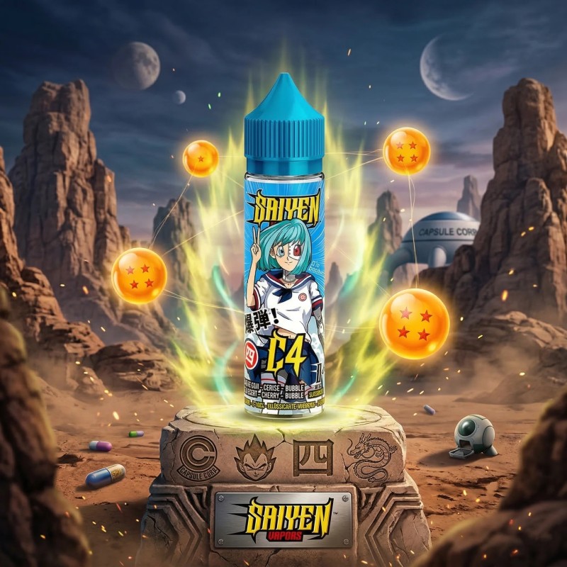 C4 50ml Sayen Vapors dans un décor manga