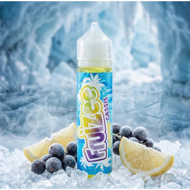 Citron Cassis 50ml - Fruizee dans son décor glaçé illustratif