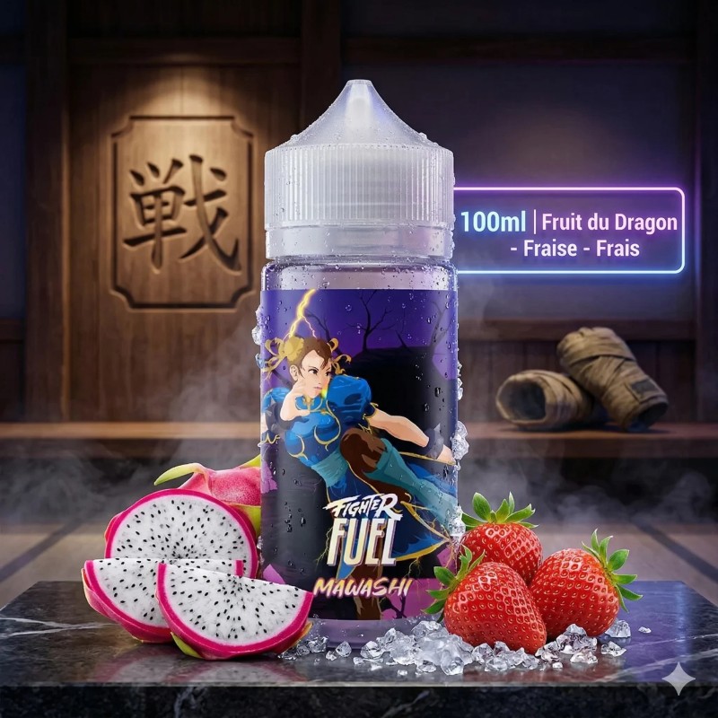 Mawashi 100ml - Fighter Fuel dans son décor illustratif