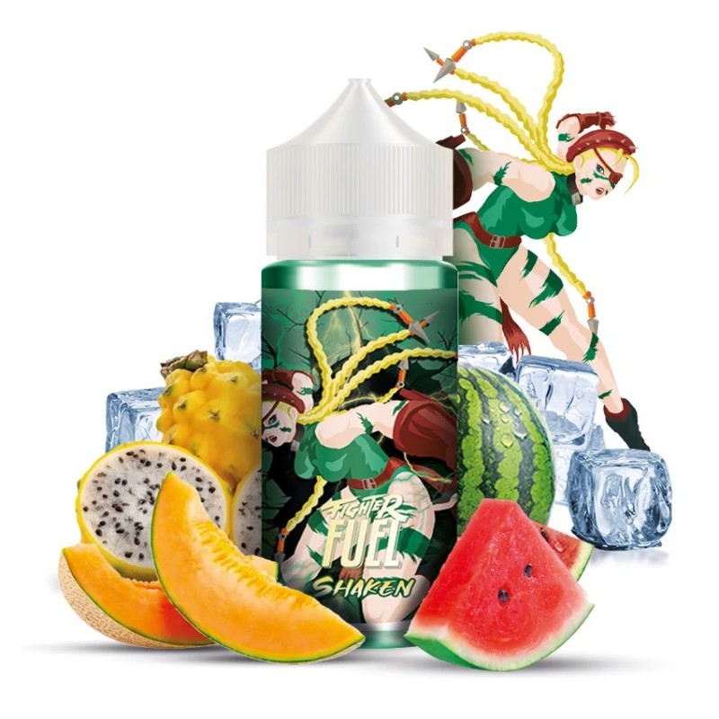 Shaken 100ml - Fighter Fuel avec ses ingrédients illustrés