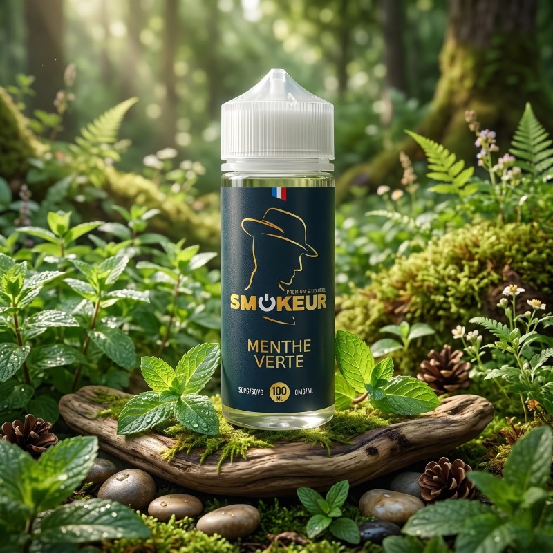 Menthe Verte 100ml - Smokeur dans son décor illustratif