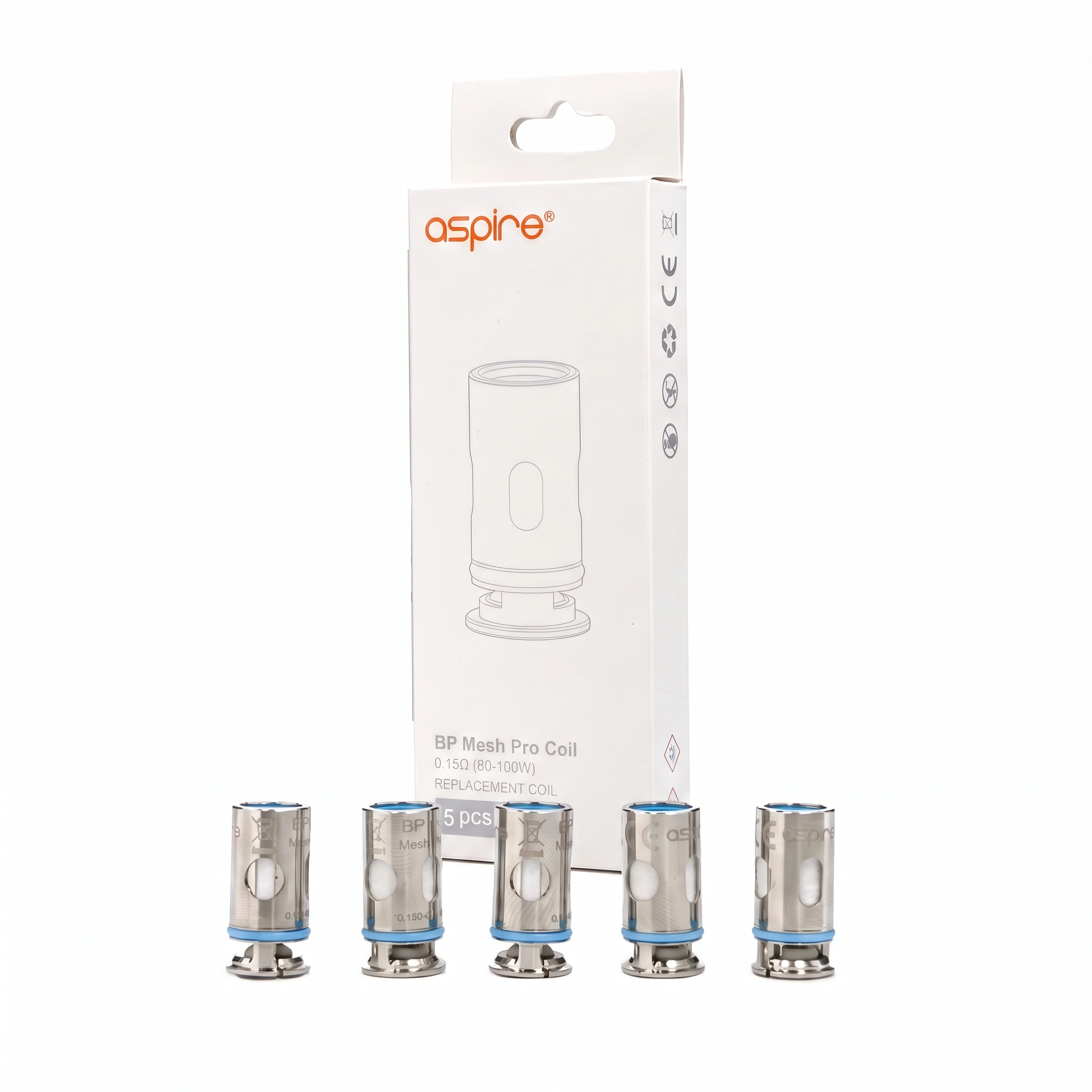 Résistances BP Aspire 0.15 ohm Pro, boite de 5