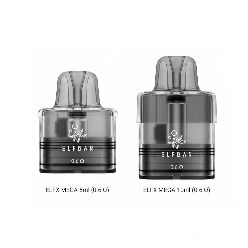 Cartouches ElfX Mega Elfar 0.6 ohm, en verion 5ml et 10ml