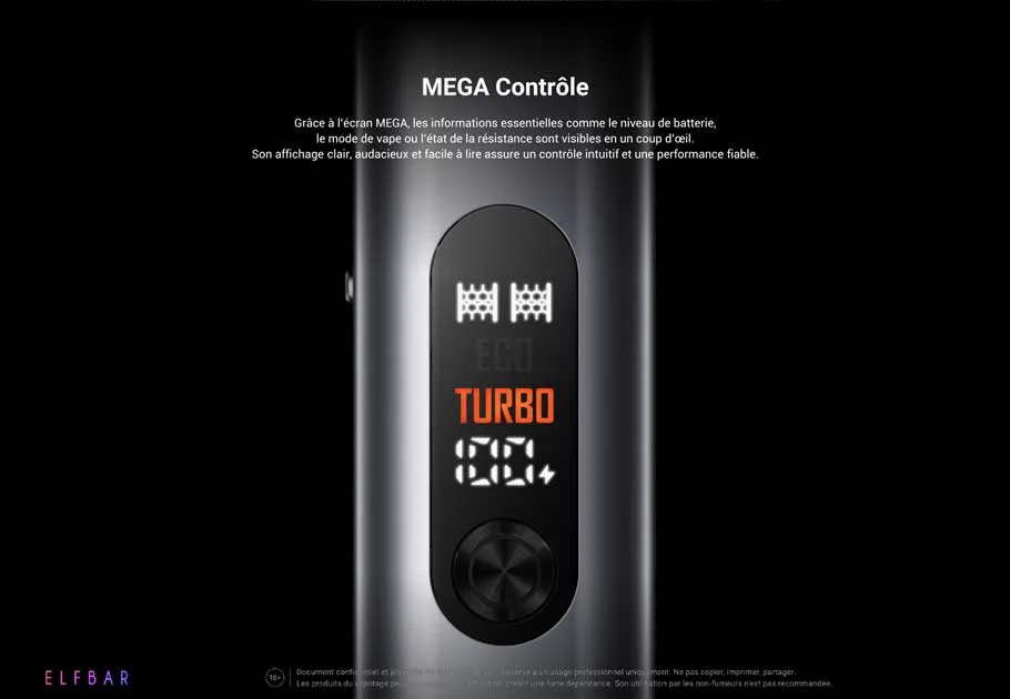 KIt ElfX Mega, écran