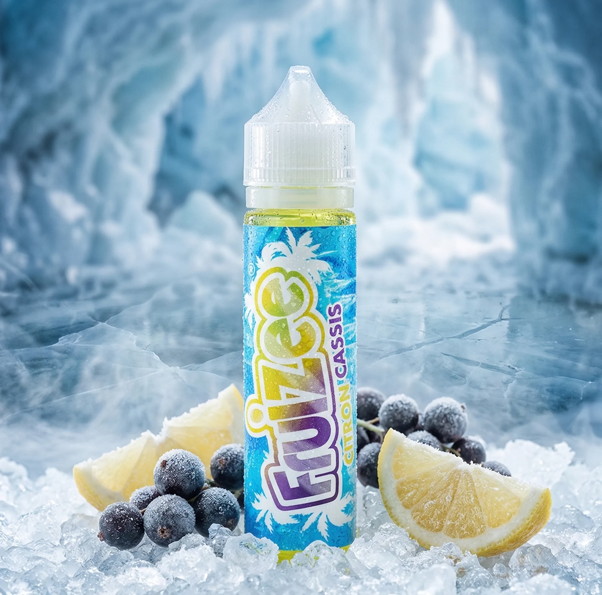 Citron Cassis 50ml - Fruizee dans son décor glaçé illustratif