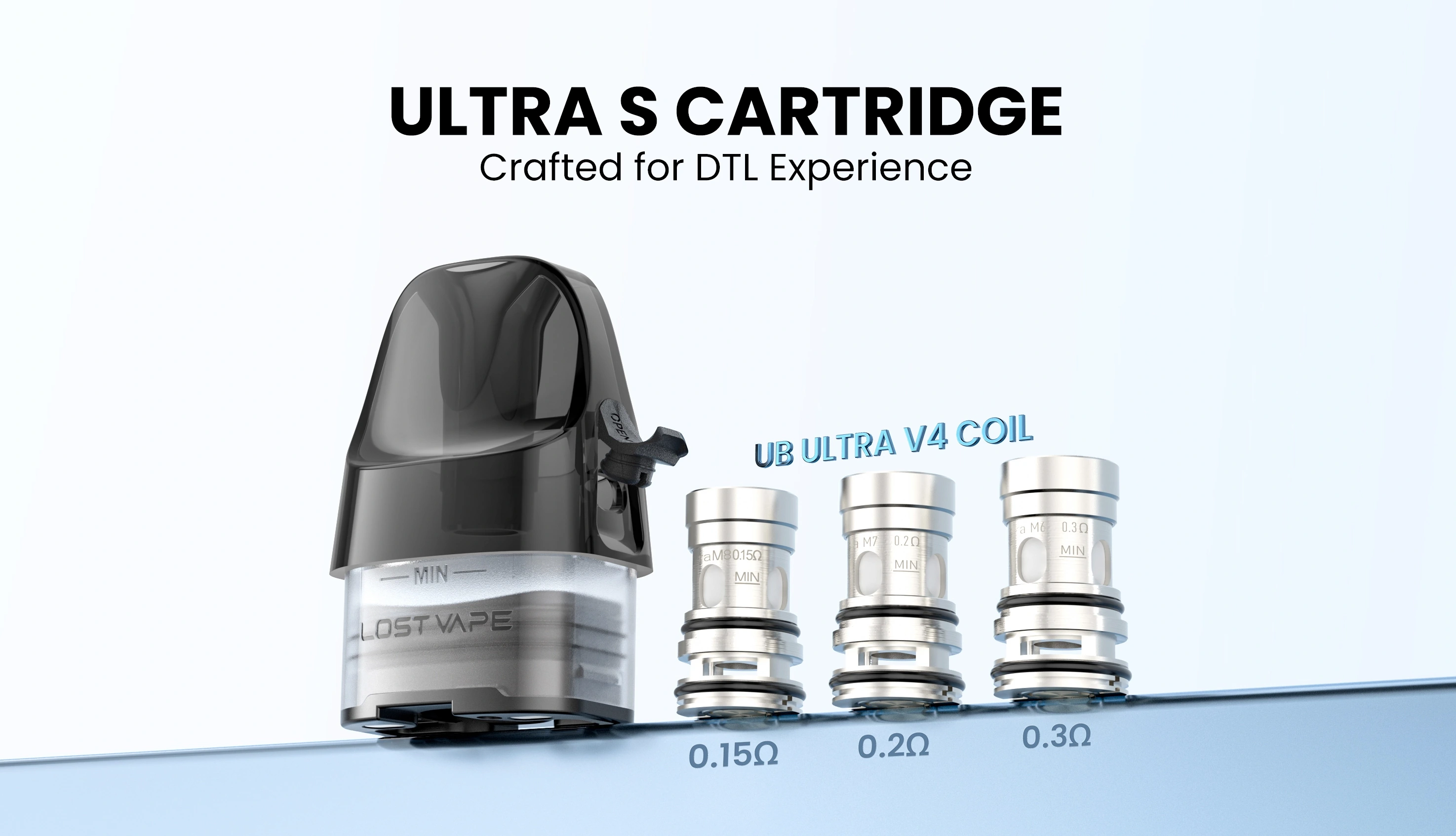 Cartouche Ultra S Lost Vape, avec les résistance UB Ultra