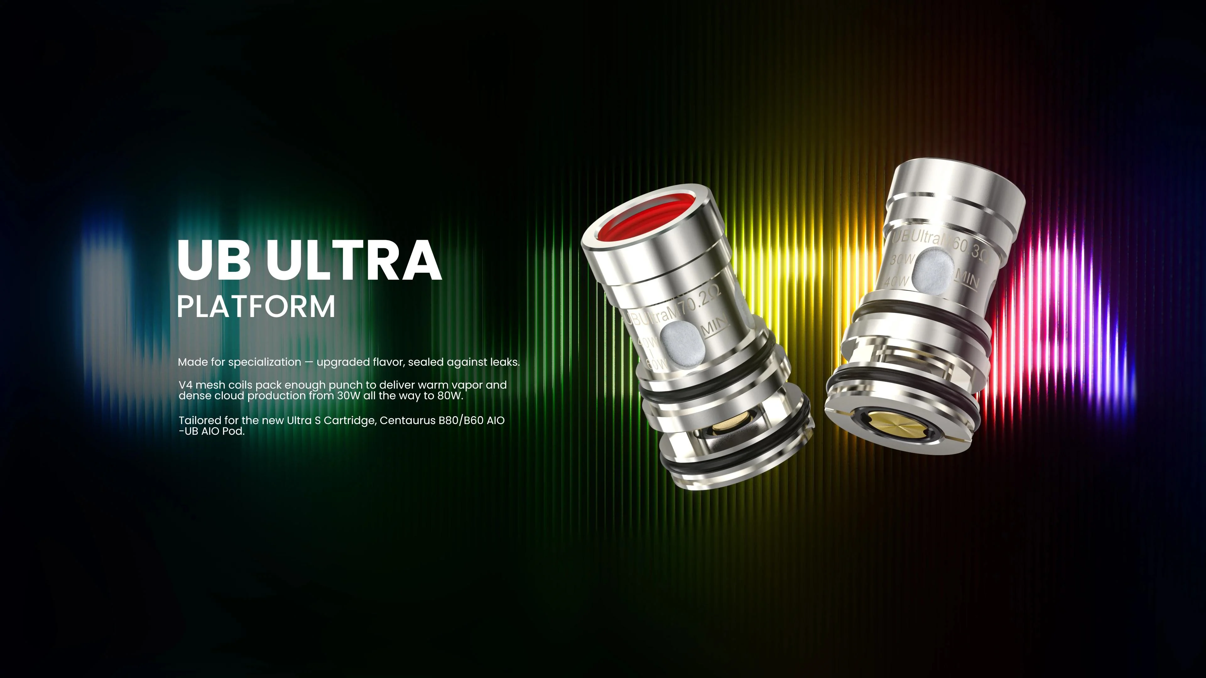 Résistances UB Ultra V4 Lost Vape, illustrées