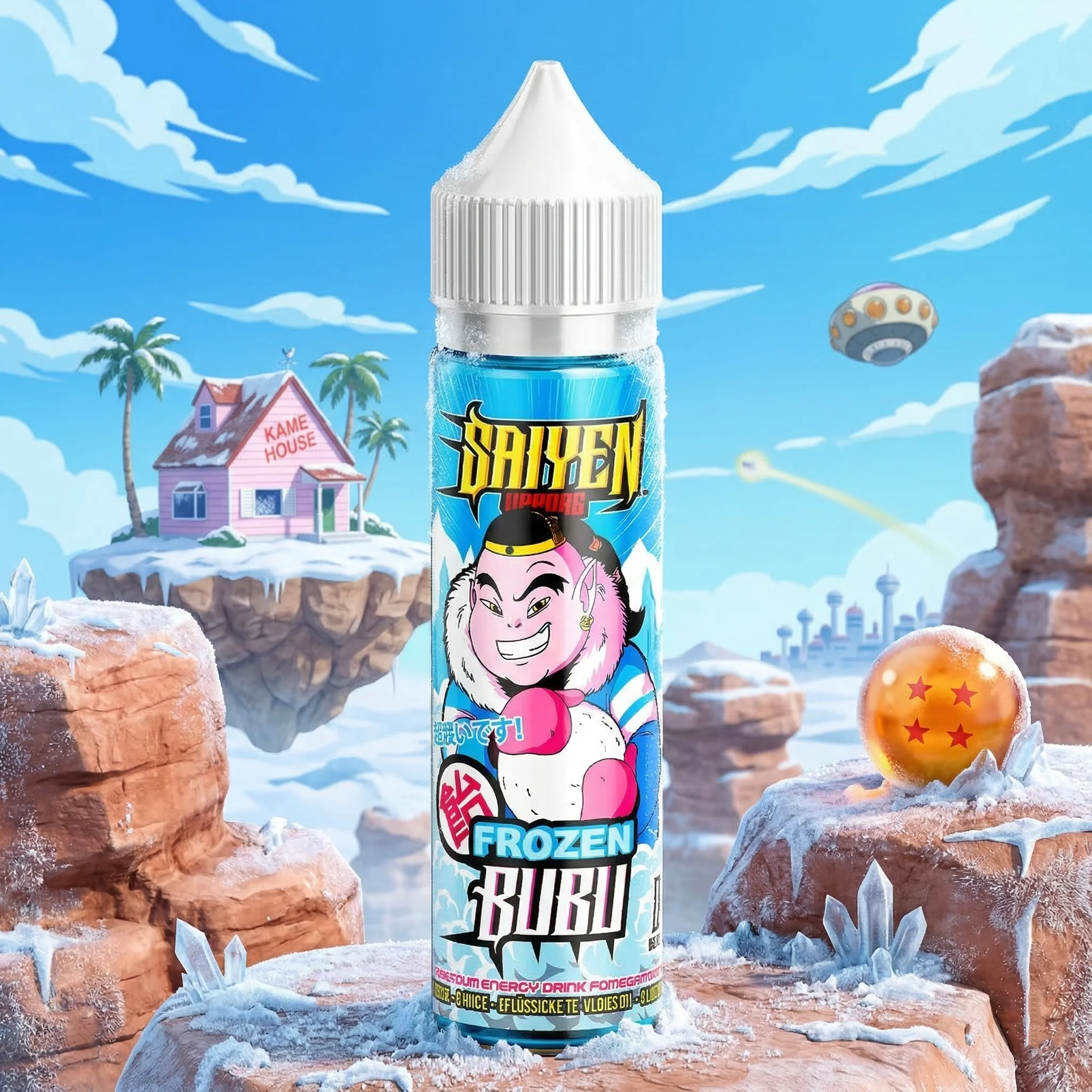 Frozen Bübü 50ml Sayen Vapors, dans un décor manga