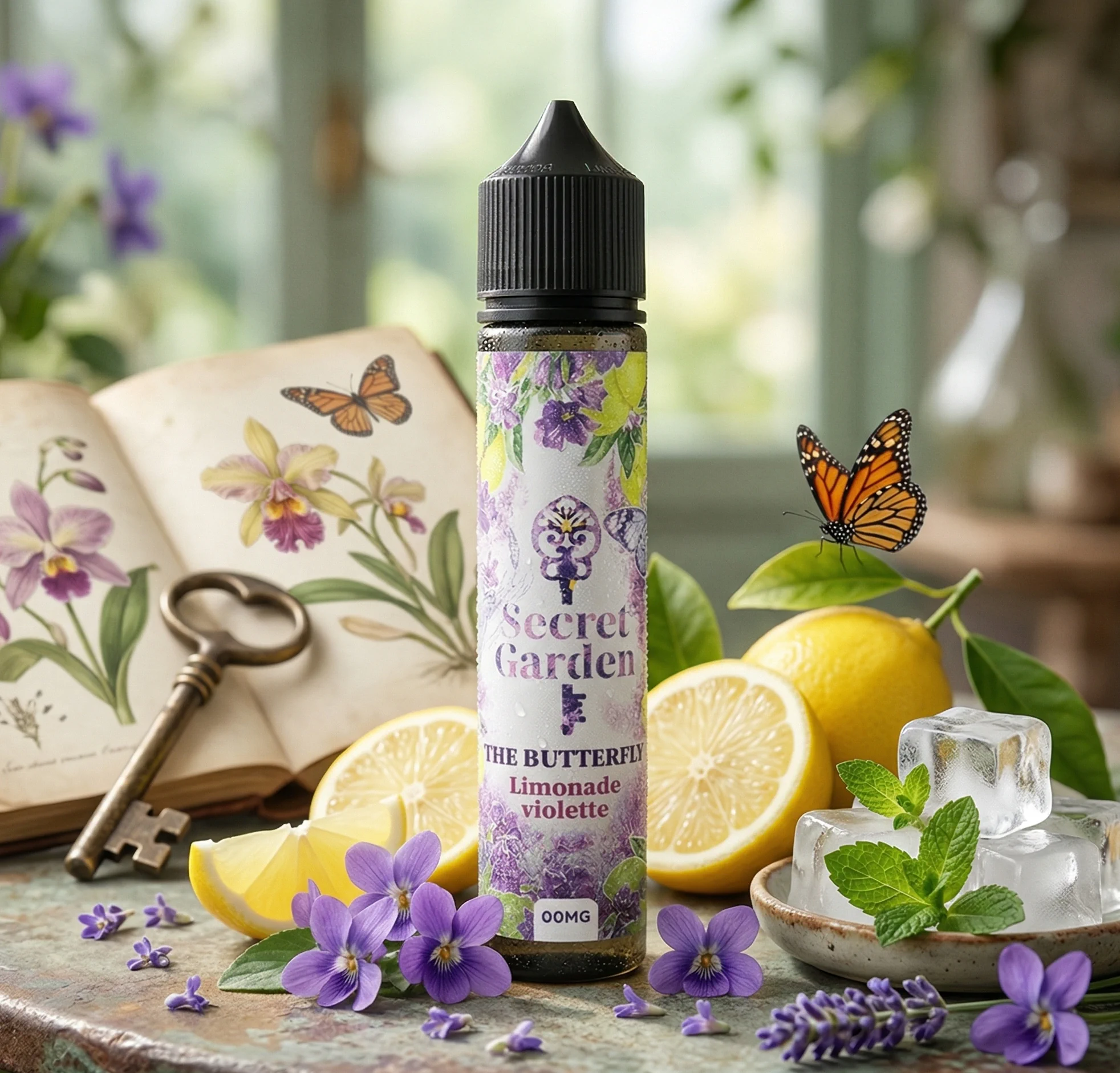 The Butterfly 50 ml - Secret Garden dans son décor illustratif