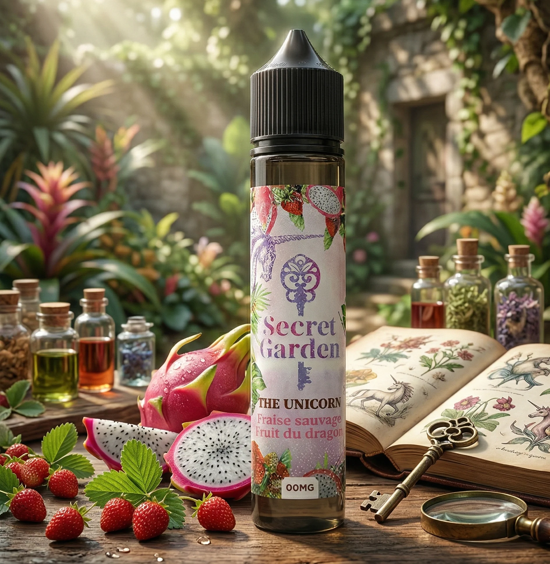 The Unicorn 50ml - Secret Garden dans son décor illustratif
