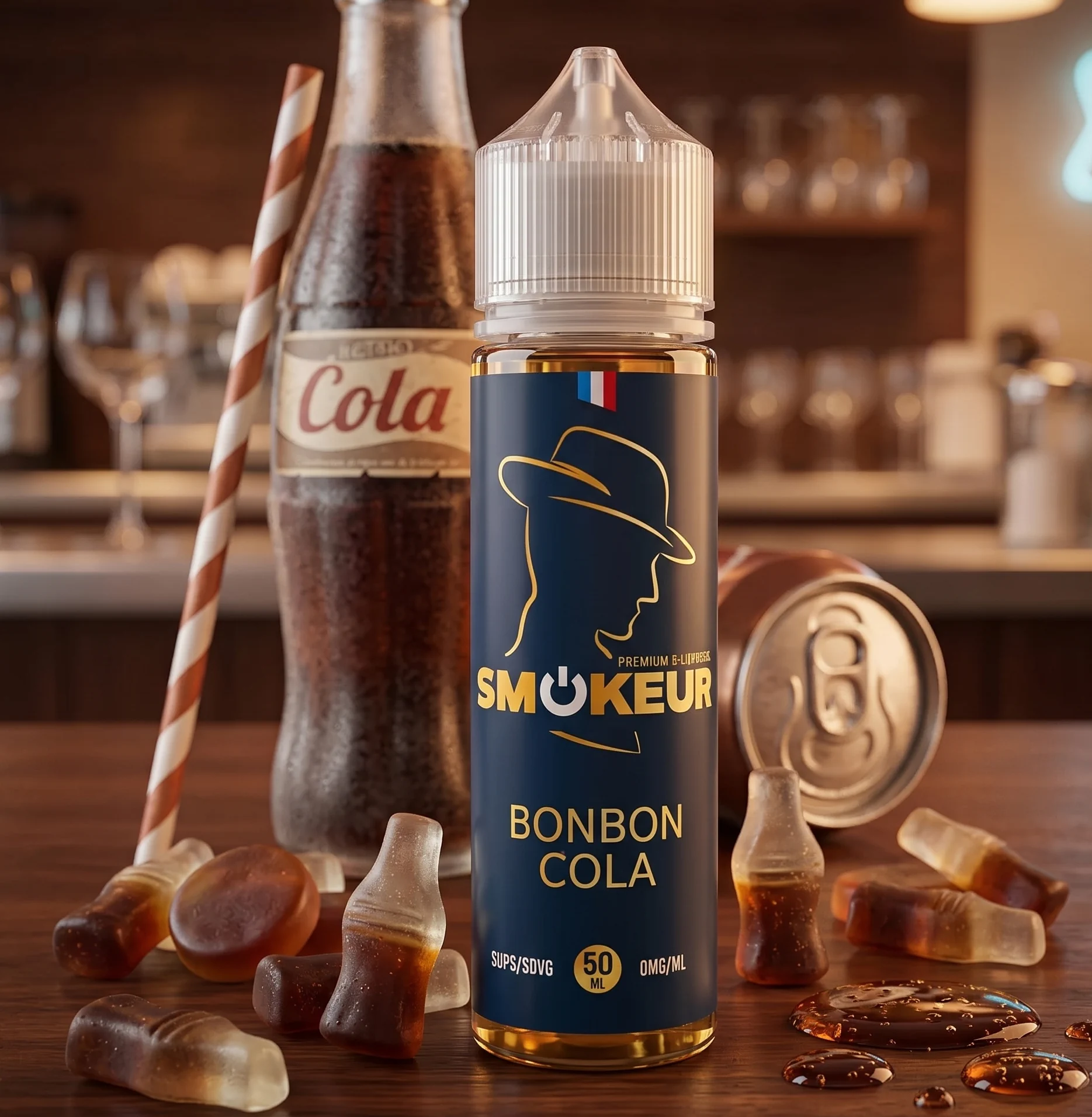 Bonbon Cola 50ml - Smokeur dans son décor illustratif