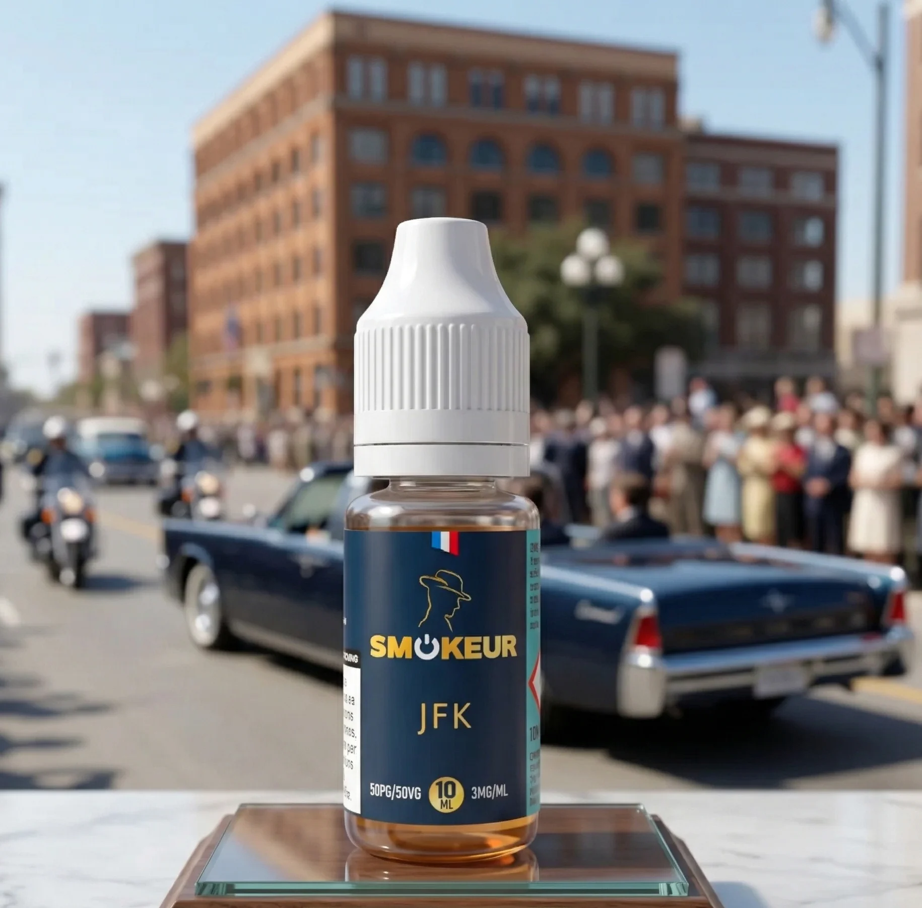 JFK 10ml - Smokeur dans un decor de fiction