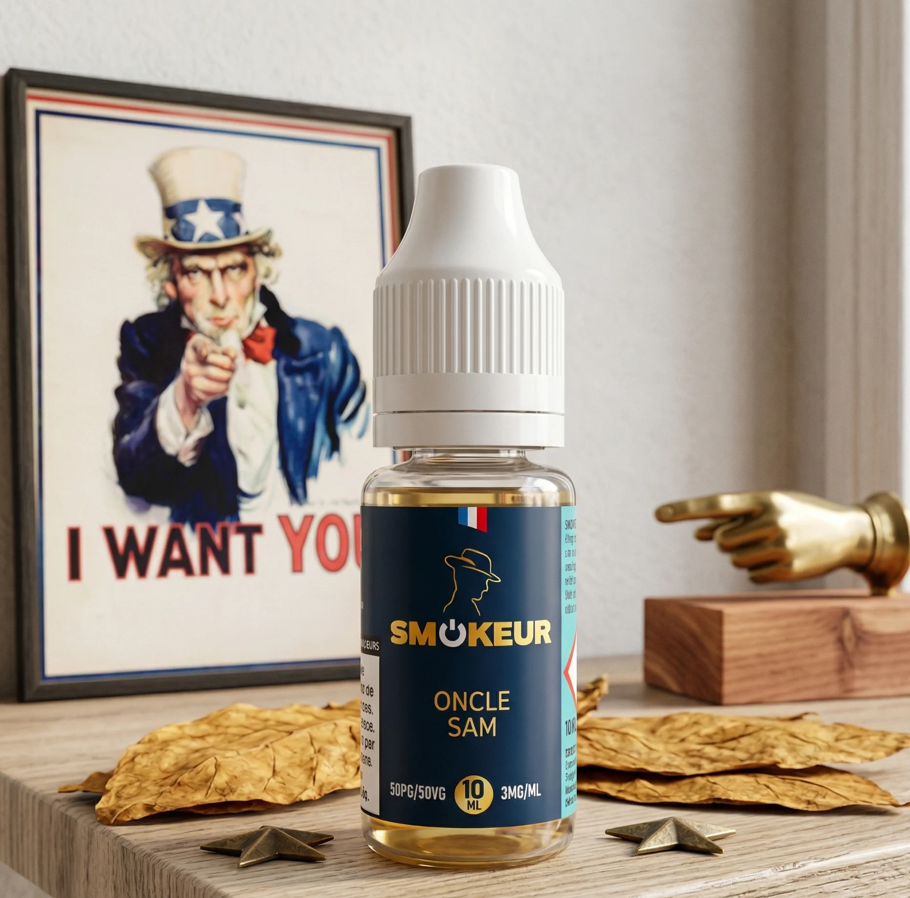 Oncle Sam 10ml - Smokeur dans son décor illustratif