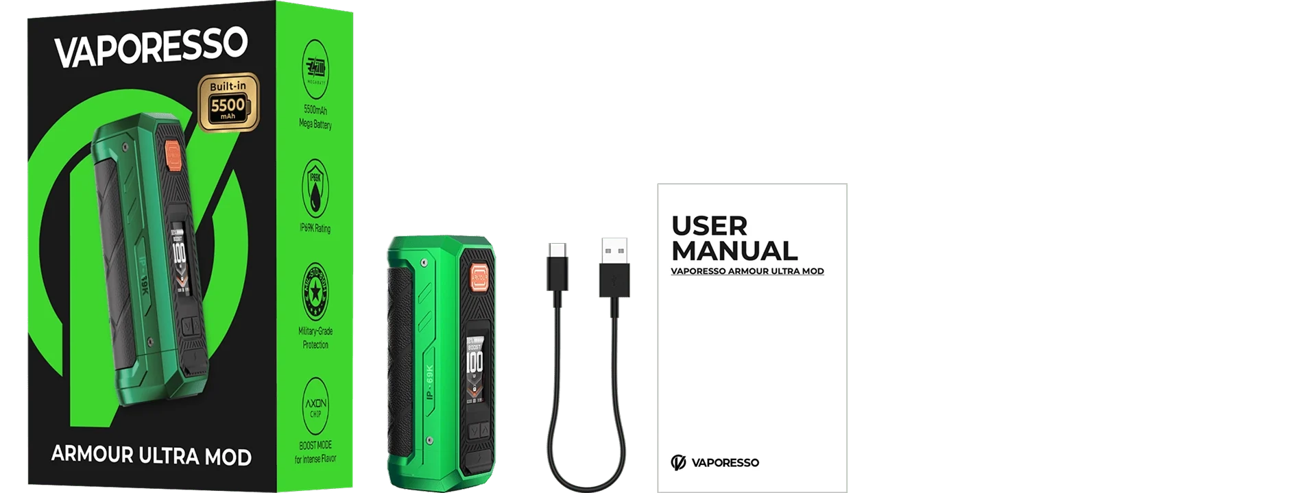 Box Armour Ultra Vaporesso, contenu de la boîte