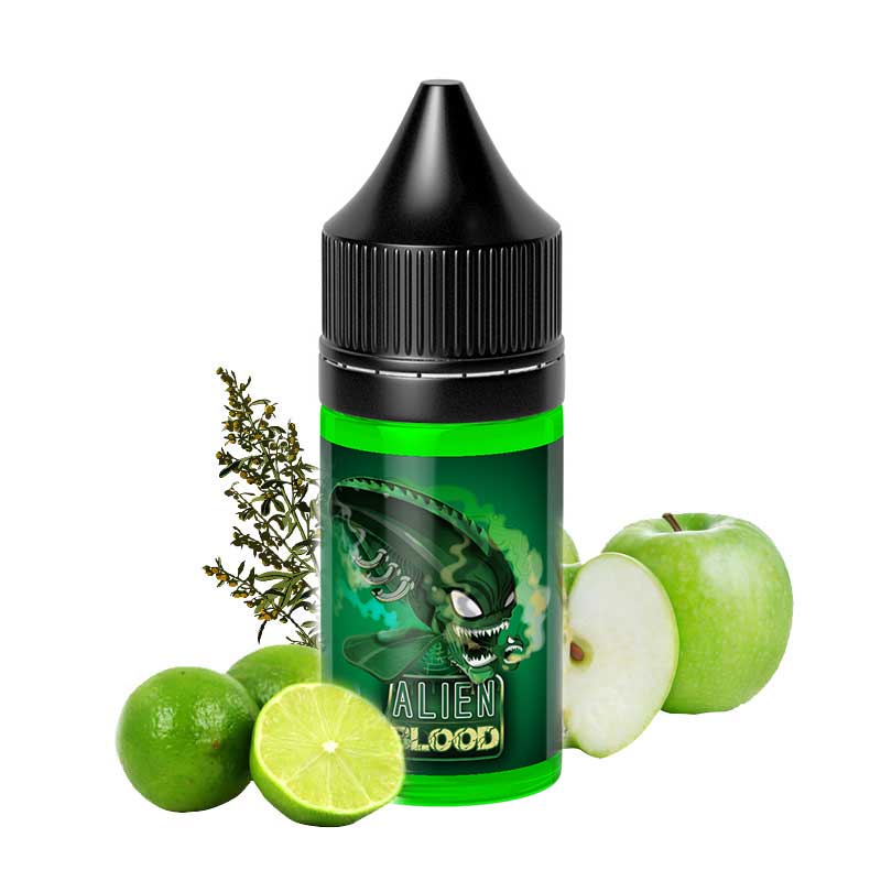 Fiole alien blood 30ml concentré d'arômes pomme, citron vert et absinthe