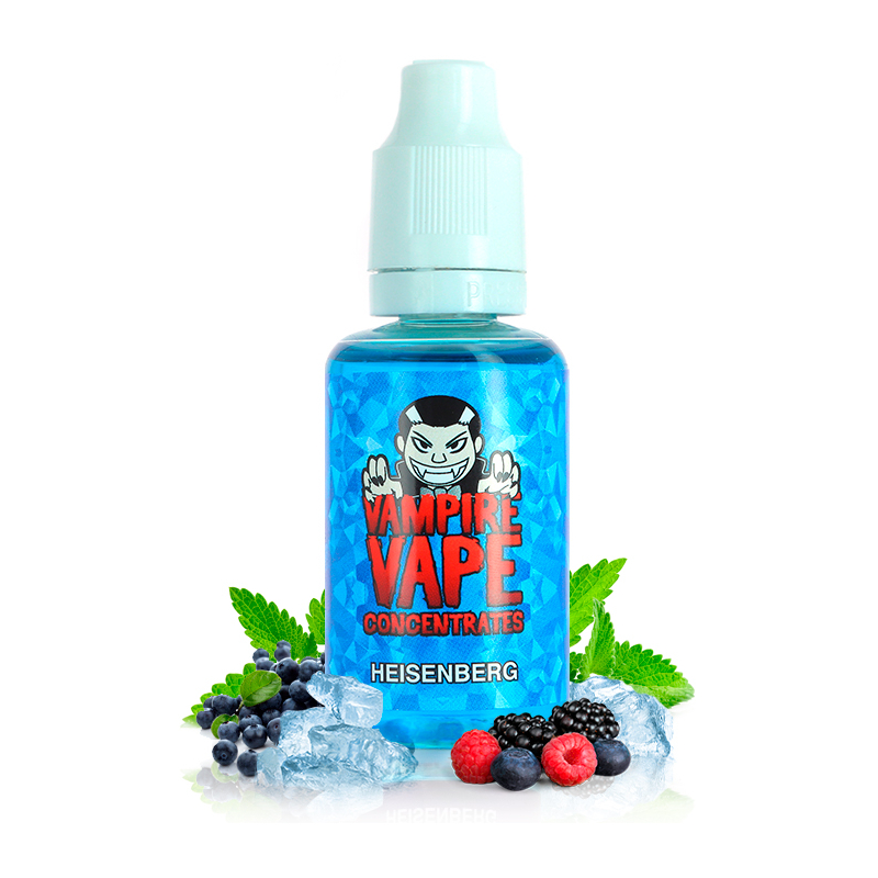 Fiole concentré heinsenberg 30ml avec ses fruits rougess et de la menthe fraîche