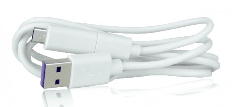 cable de recharge blanc pour prise type USB et USB-C