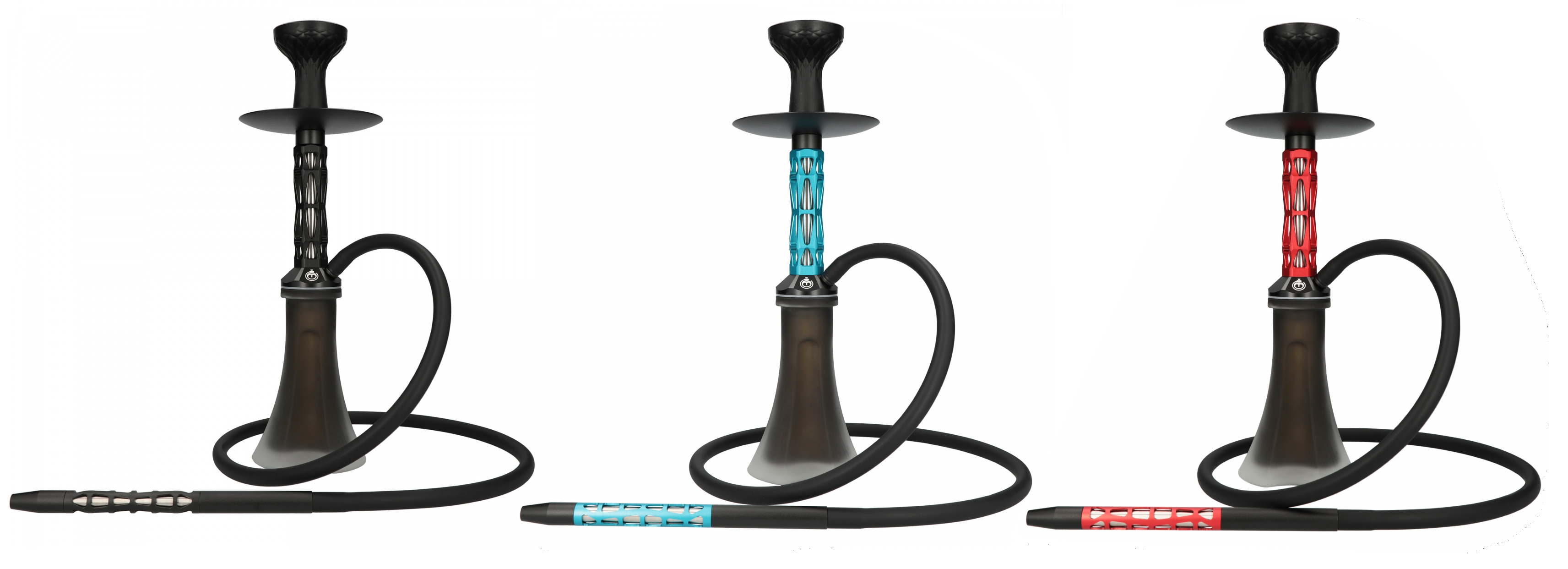 Chicha El-Badia fantom en noir, Bleu et rouge
