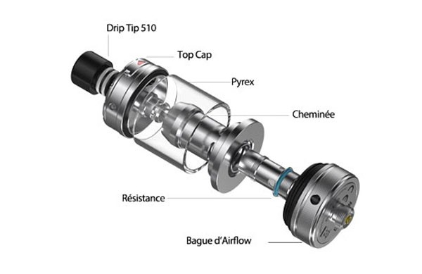 vue en coupe d'un clearomiseur aspire nautilus 3