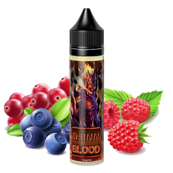 E liquide DJINN BLOOD O'JLAB en 50 ML avec ses framboises myrtille et groseilles