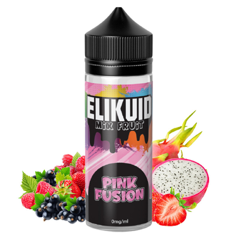 Fiole 100ml pink fusion avec du fruit du dragon et des fruits des bois.