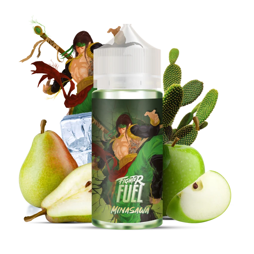 Minasawa 100ml - Fighter Fuel avec ses ingrédients illustrés