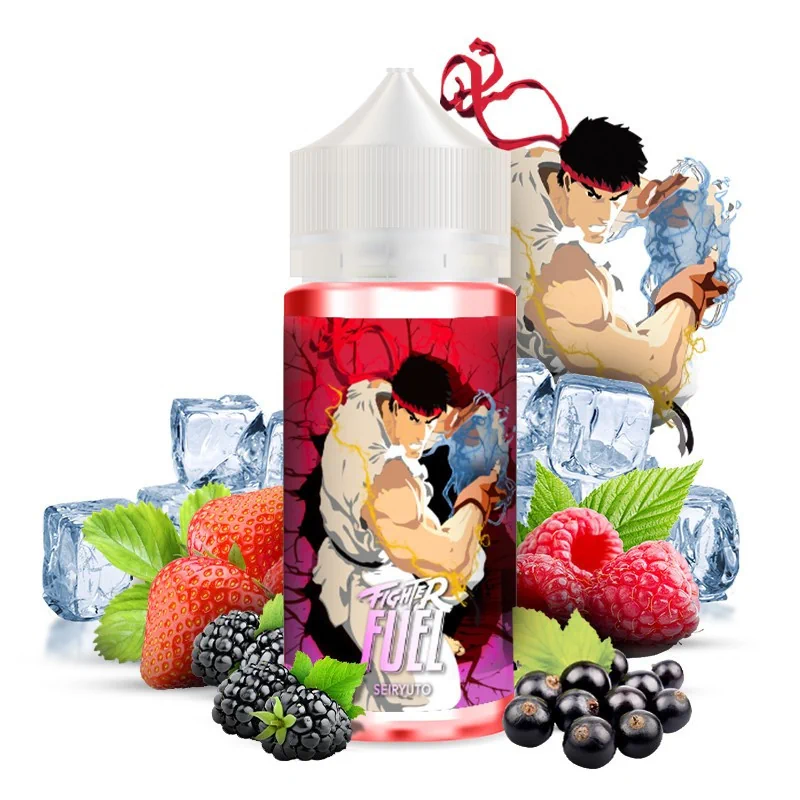 Seiryuto 100ml - Fighter Fuel avec ses igrédients illustrés