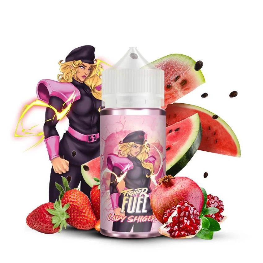 Lady Shigiri - Fighter Fuel 100ml avec ses fruits illustratif