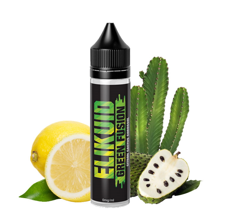 green fusion de chez ELIKUID en 50ml avec citron, corossol et cactus