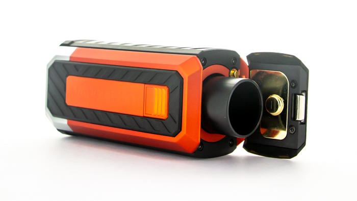Kit Armour S en Orange, avec la trappr accu ouverte