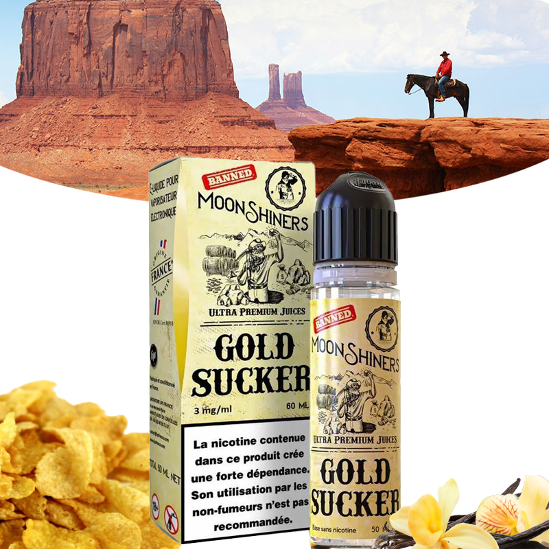 E-liquide Gold Sucker Moonshiners 60ml illustré