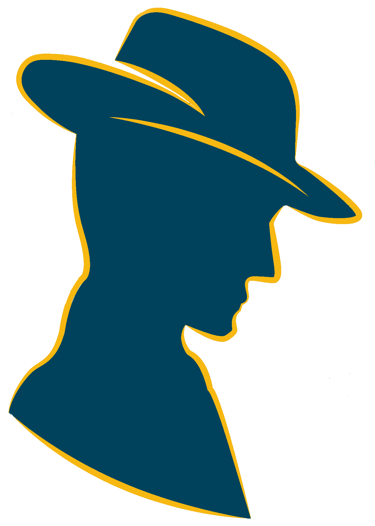 Logo smokeur en bleu et jaune