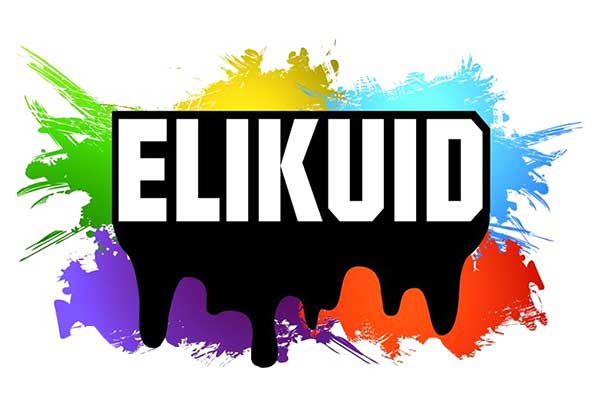 Logo ELIKUID sur tâche de couleurs façon pot de peinture