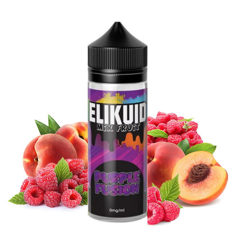 Fiole de purple fusion en 100ml avec des pêches et des Framboises